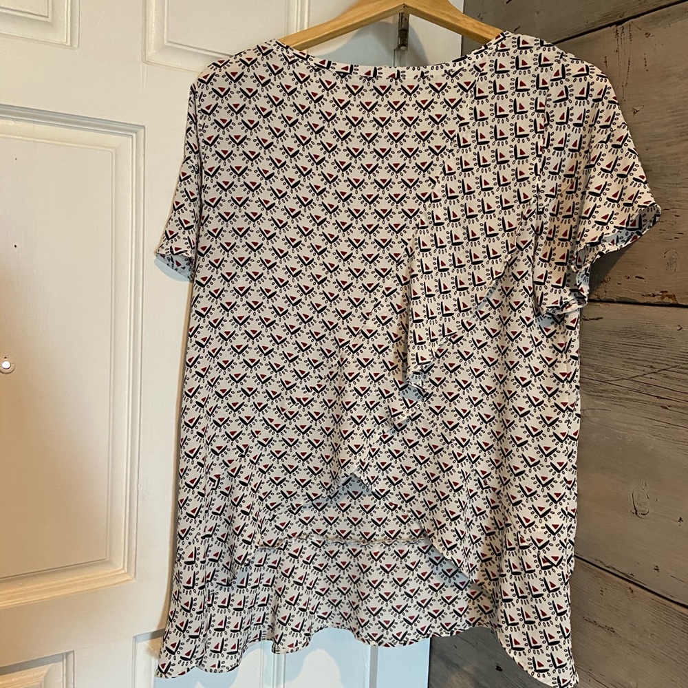 Loft Ruffled Crossback Shirt - Picture 2 of 7